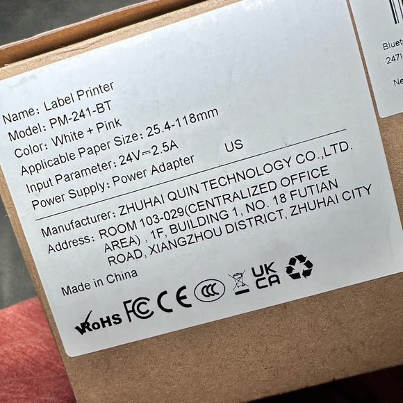 Omezizy Bluetooth Thermal Label Printer - New In box - Pink / White - Picture 9 of 9